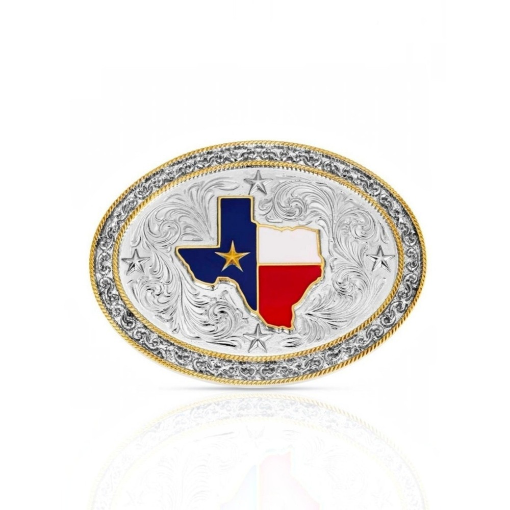 Montana Silversmiths Texas Lone Star Pride Belt Buckle - New!
